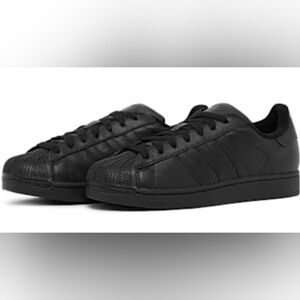 adidas Originals Men's Superstar Sneaker | Black/Black | Size 7.5 Pre-loved